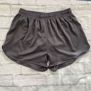 Alleson athletics women M pull on running shorts with built in lining grey